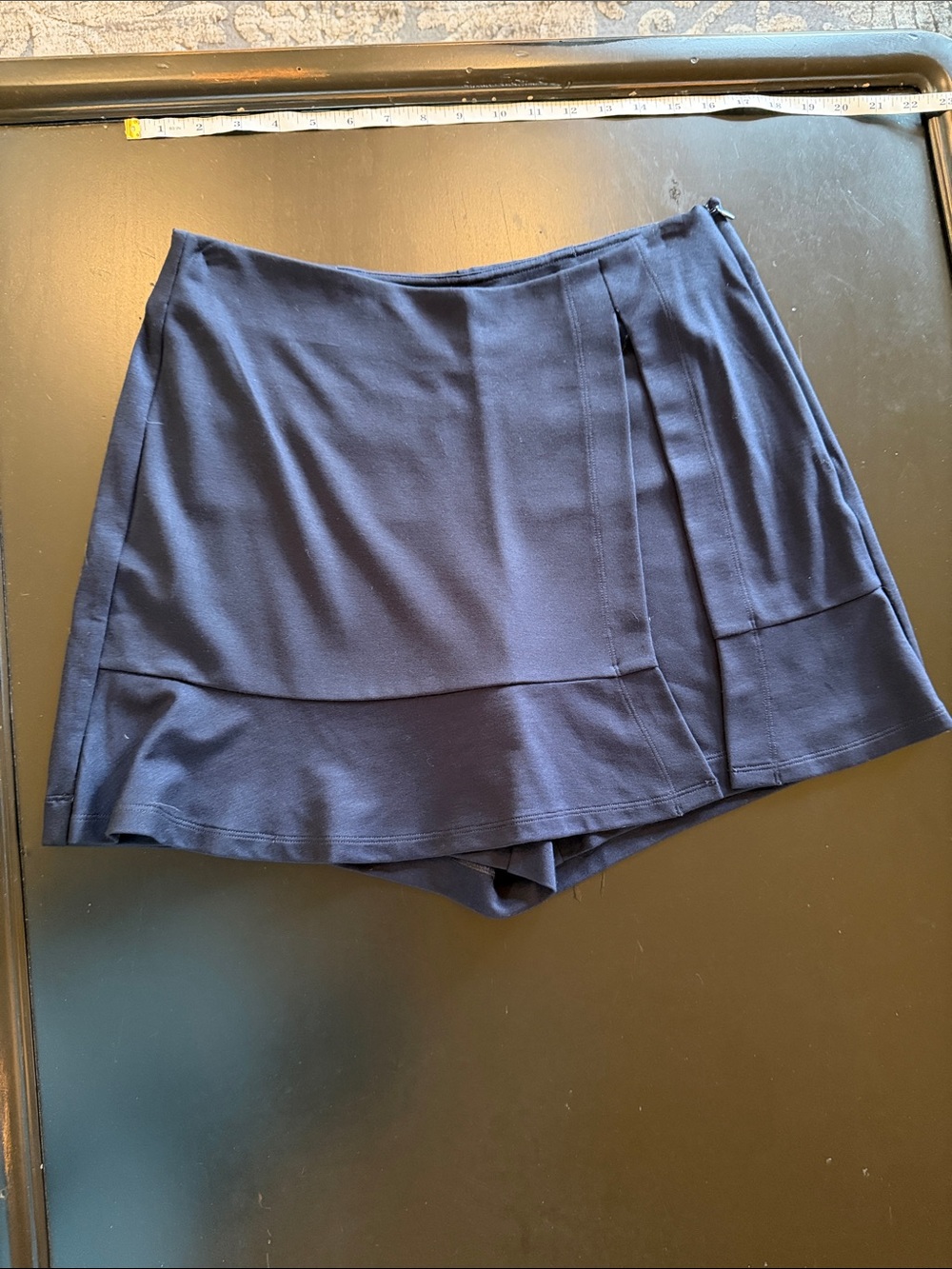 CAbi Navy Skort with Overlap Front Panel